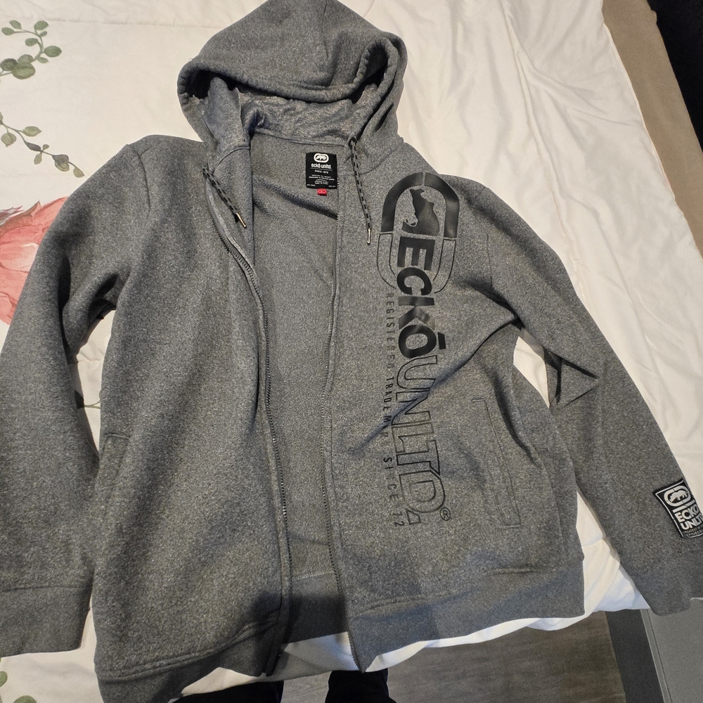 Ecko Unlimited Gray Zip Up Sweater
